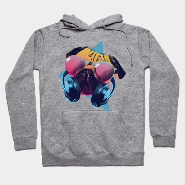 Party Pug Hoodie by 2P-Design